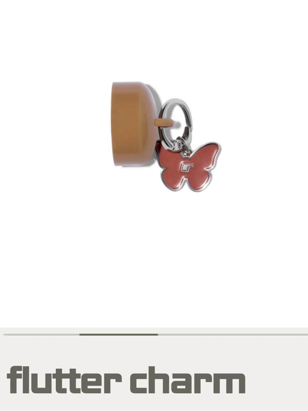 RHODE butterfly charm keyring with cap